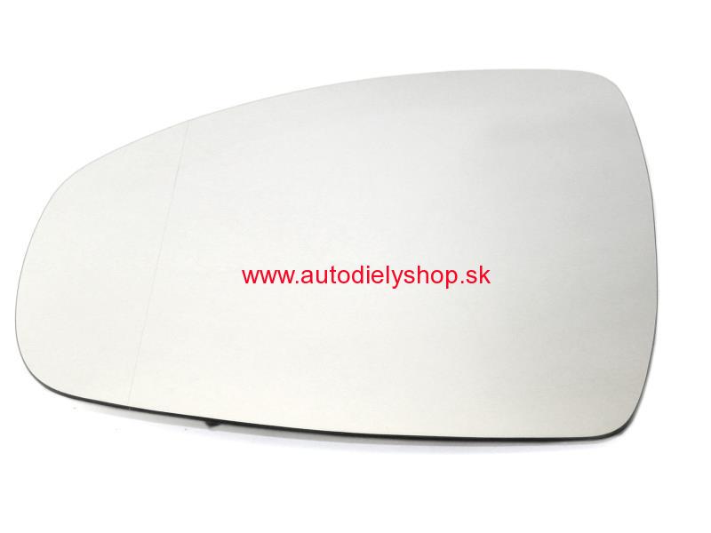 Audi A1 5/2010- sklo zrkadla, Lavé /s držiakom/