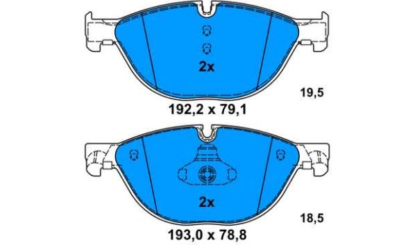 BMW 7 F01, F02 2008- predné platničky sada /ATE/