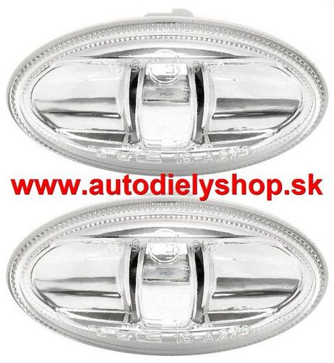 Peugeot 1007 4/05- bočné smerovky číre sada L+P