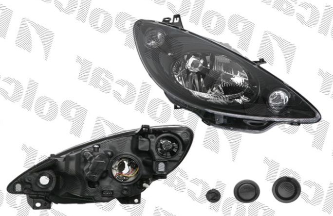 Peugeot 1007 4/05- hlavný reflektor H4 pravý