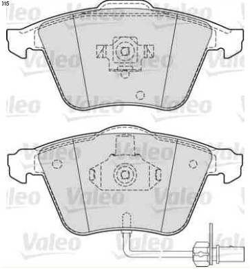 Audi A6 7/01-4/04 predné platničky Sada / VALEO/ QUATTRO typ ATE