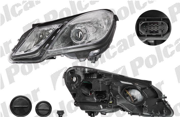 Mercedes W212 "E" 2009- predné svetlo el.s motorčekom H7+H7 ľavé