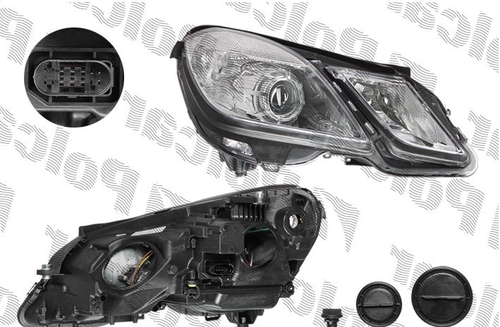 Mercedes W212 "E" 2009- predné svetlo el.s motorčekom H7+H7 pravé
