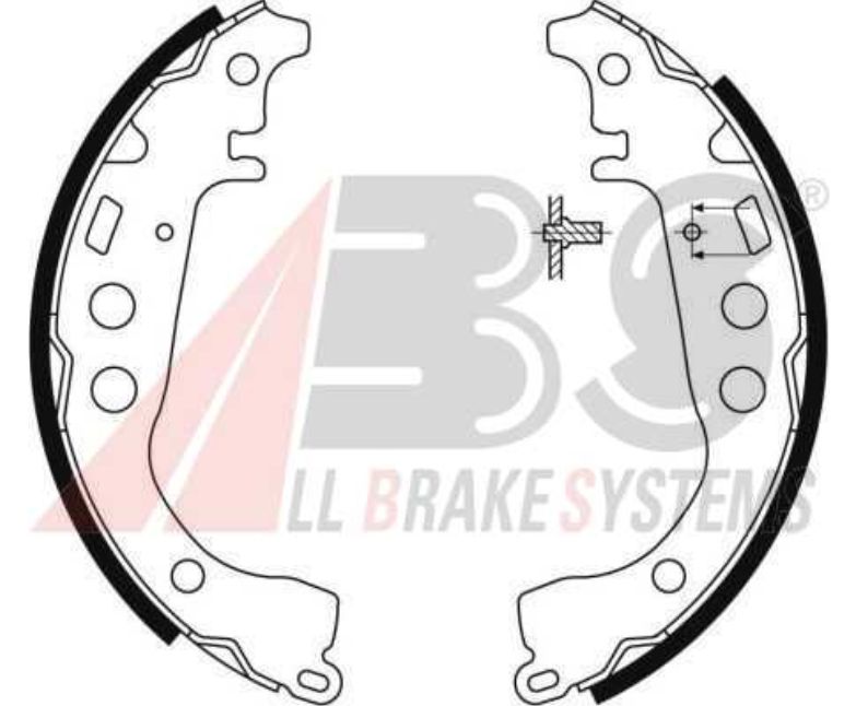 Toyota YARIS 09/11-  sada brzdových čeľustí /A.B.S./