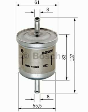 Peugeot RCZ 03/2010-   palivový filter /BOSCH/- 1.6 16V