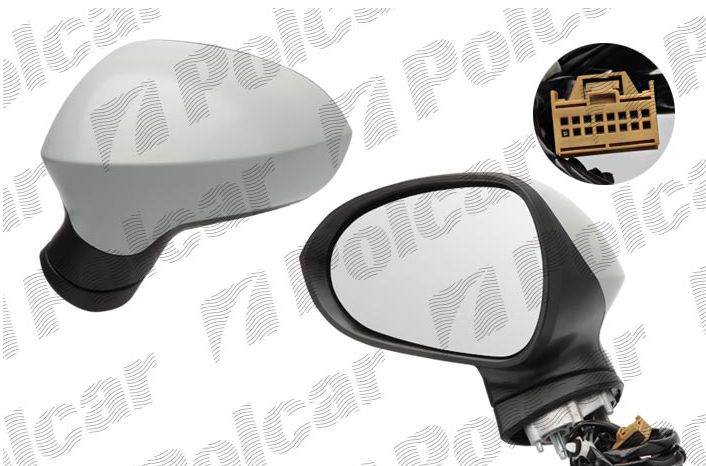 Seat EXEO 12/08- el.spätné zrkadlo vyhrievané ,  pre lak / 5 kolíkov / ľavé
