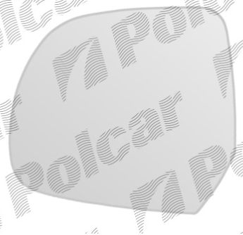 Dacia LOGAN 2012- sklo zrkadla s držiakom ľavé