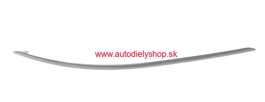 Mercedes W204 "C" 1/2007- lišta predného nárazníka chrómová pravá 