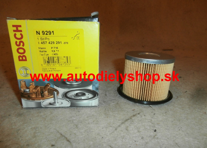 Citroen BERLINGO 9/96-11/02 palivový filter 1,9D / BOSCH / valco