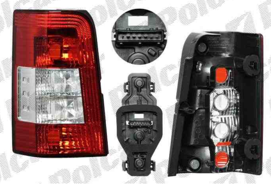 Citroen Berlingo 1/06-08 zadné svetlo Lavé (2dvere) komplet