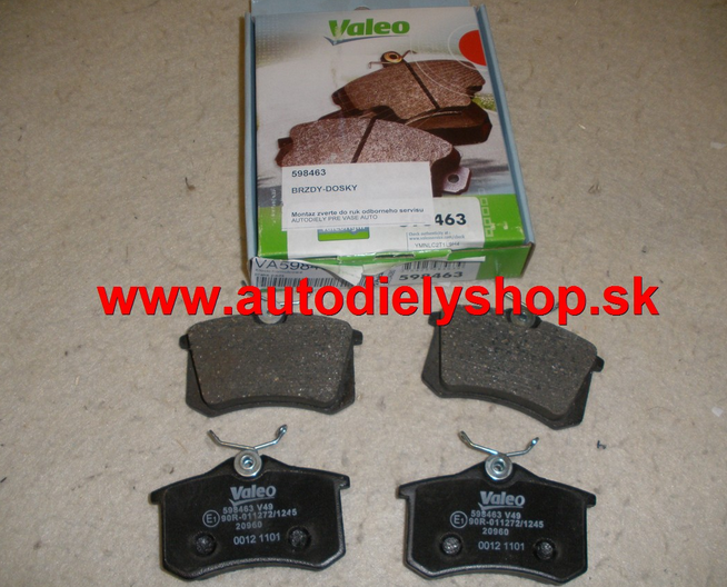 Citroen C3 12/05- zadné platničky Sada (Valeo)