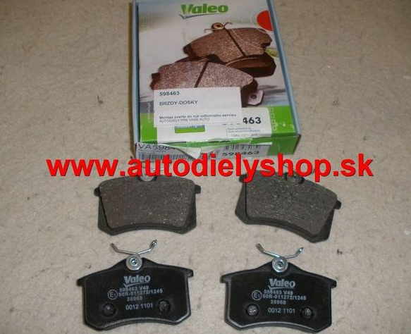 Citroen C4 II 11/2009- zadné platničky Sada / Valeo /