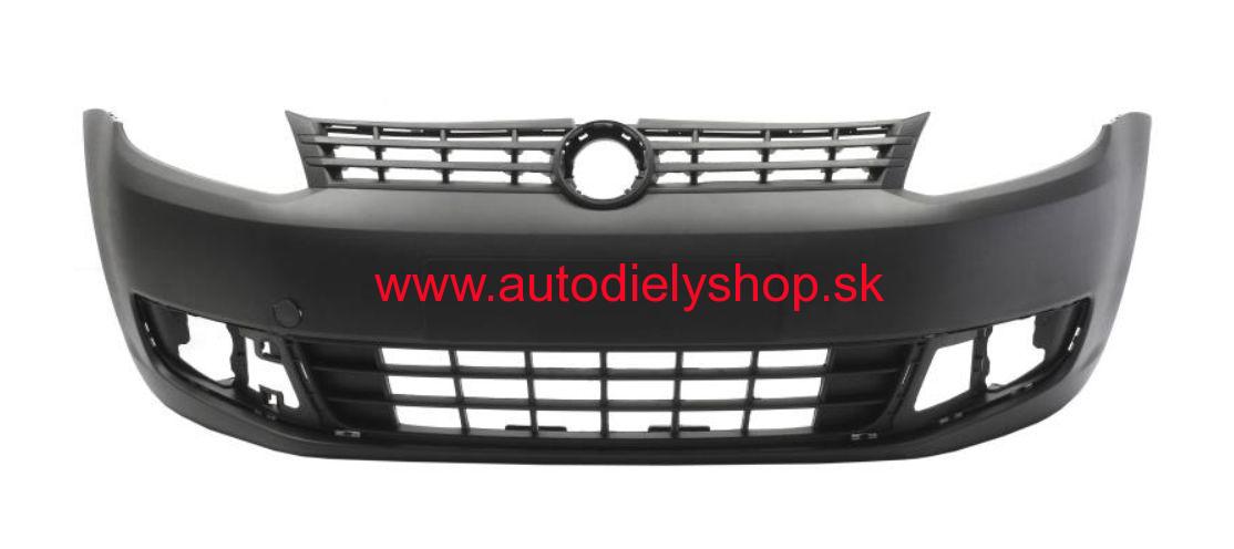 VW CADDY 06/10- predný nárazník čierny pre úžitkovú verziu
