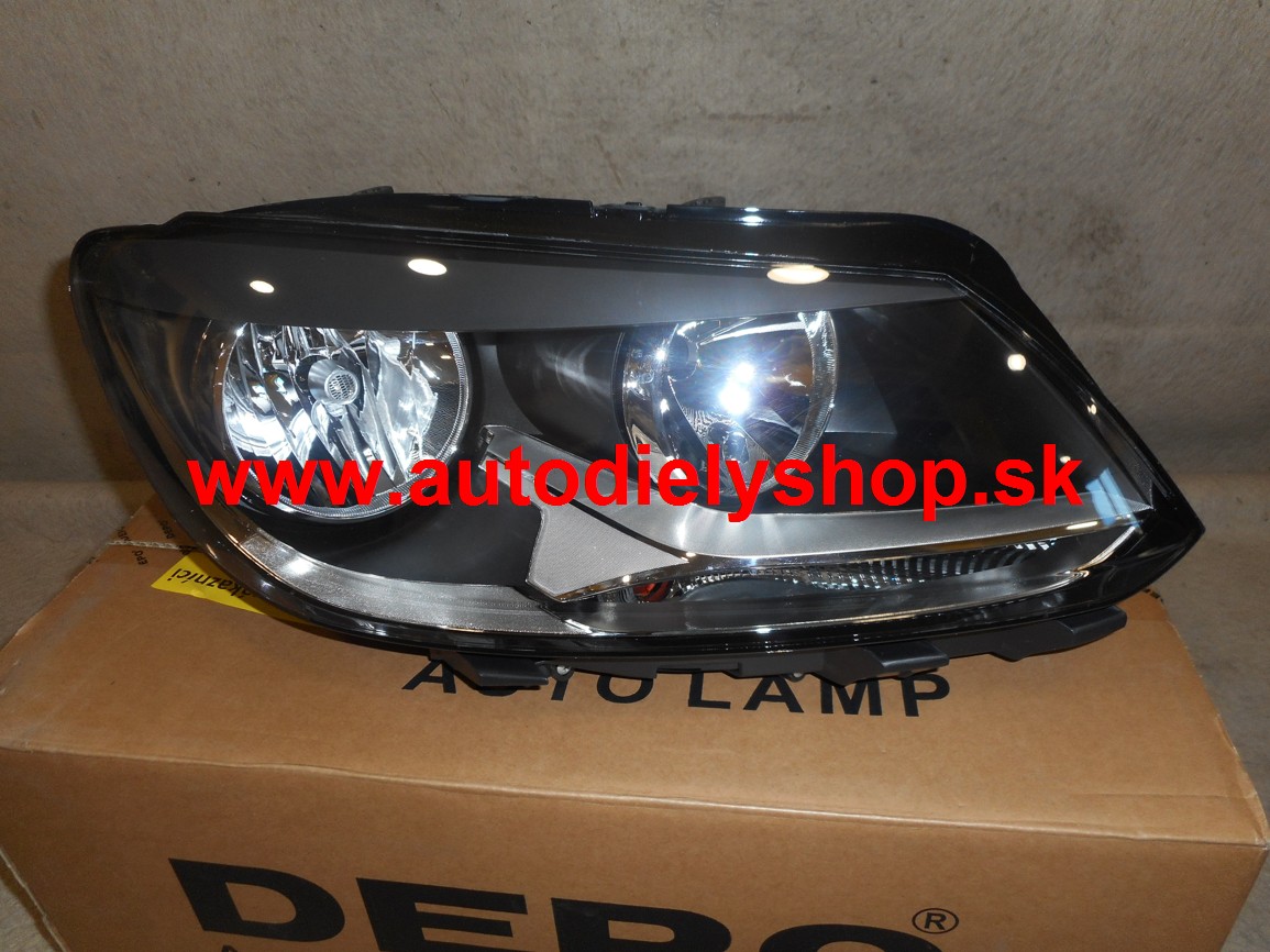 VW CADDY 06/10- predné svetlo pravé H15+H7 el.s motorom s denným svetlom