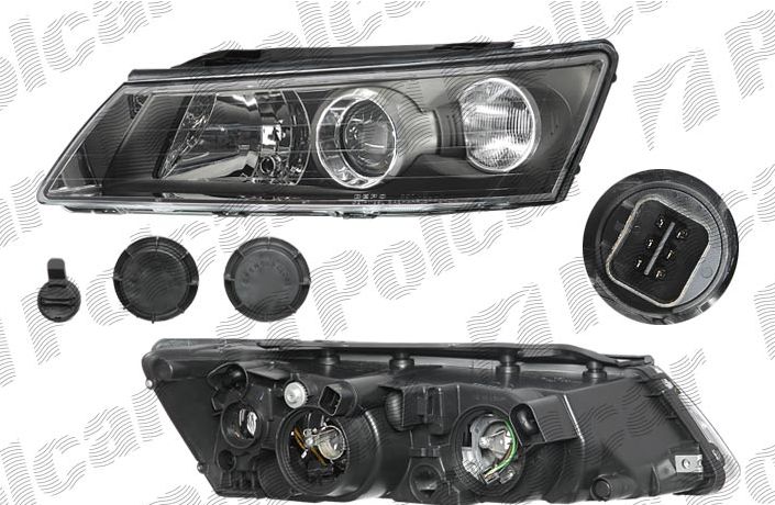 Hyundai SONATA 2006-2010 predné svetlo H7+H11 ľavé