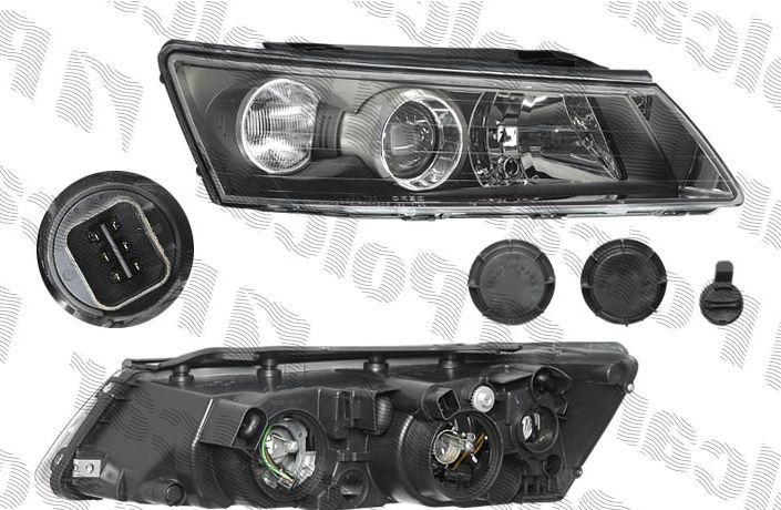 Hyundai SONATA 2006-2010 predné svetlo H7+H11 pravé