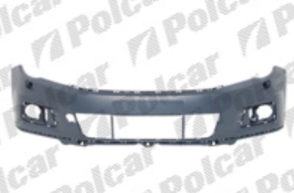 VW TIGUAN 07/11- predný nárazník s podkladom s otvormi na ostrekovače 