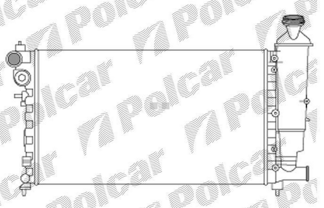 Citroen SAXO 9/99- 8/03 chladič vody 1,0i-1,1i-1,4i bez AC 
