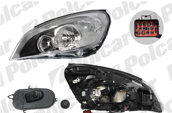 Volvo S60 4/2010-  hlavný reflektor H7+H9 ľavý , ECE /VALEO/