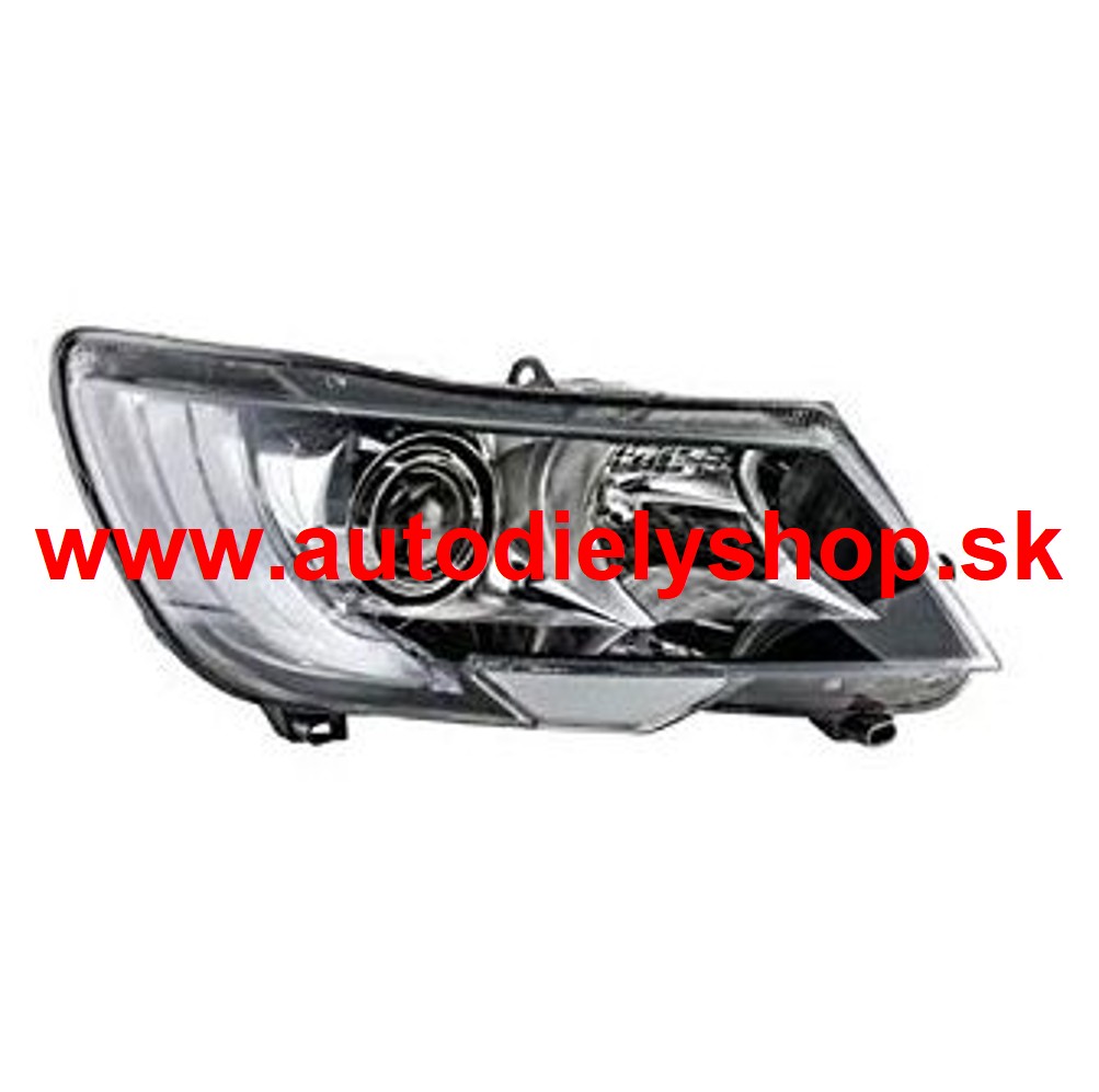 Škoda SUPERB II 5/2013- predné svetlo H7+H15 el.s motorčekom pravé ORIGINÁL