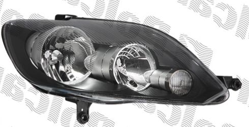 VW GOLF VI Plus 4/09- predné svetlo el.s motorčekom H7+H15 pravé /TYC/