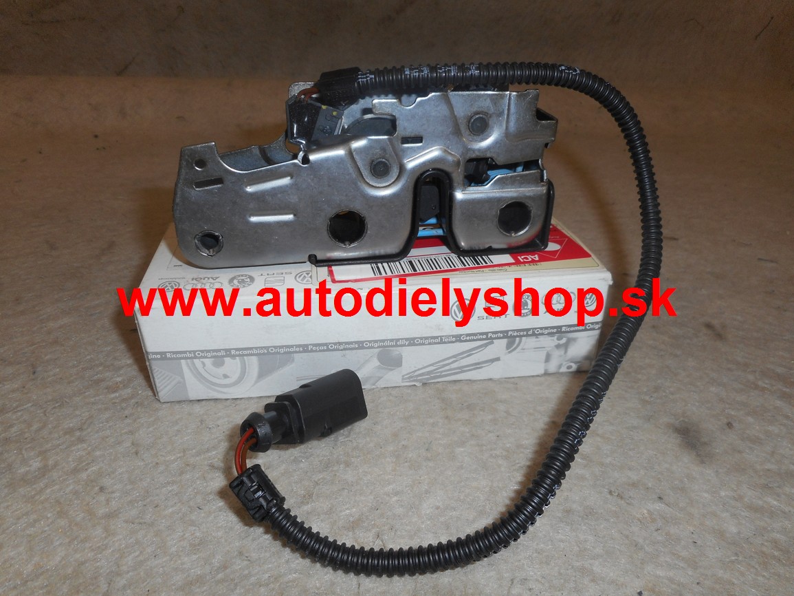 VW GOLF VI Plus 4/09- zámok prednej kapoty so spínačom /spodný diel/ ORIGINÁL