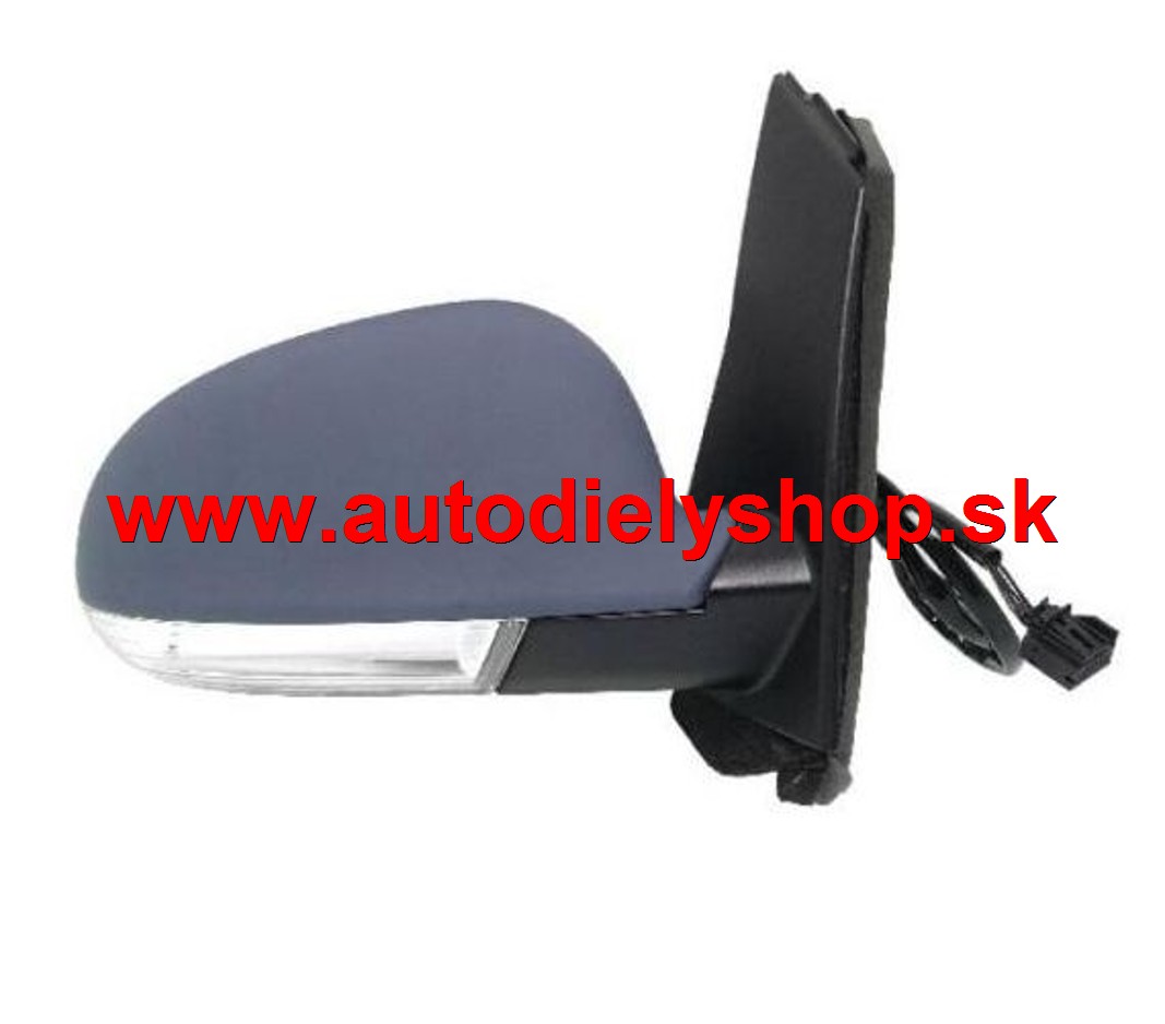 VW GOLF VI Plus 4/09- el.spätné zrkadlo so smerovkou vyhrievané pre lak pravé 