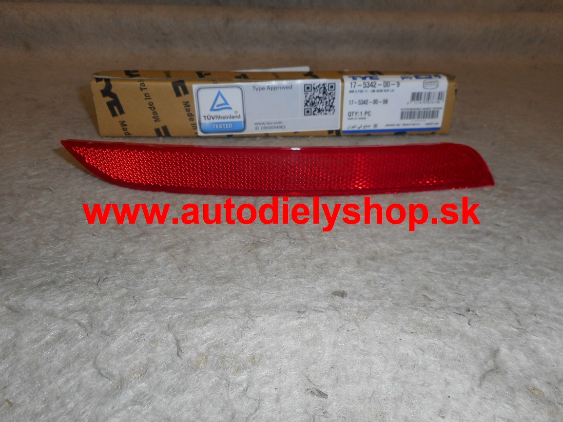 BMW 3 F30,F31 01/12- odrazka do zadného nárazníka ľavá 