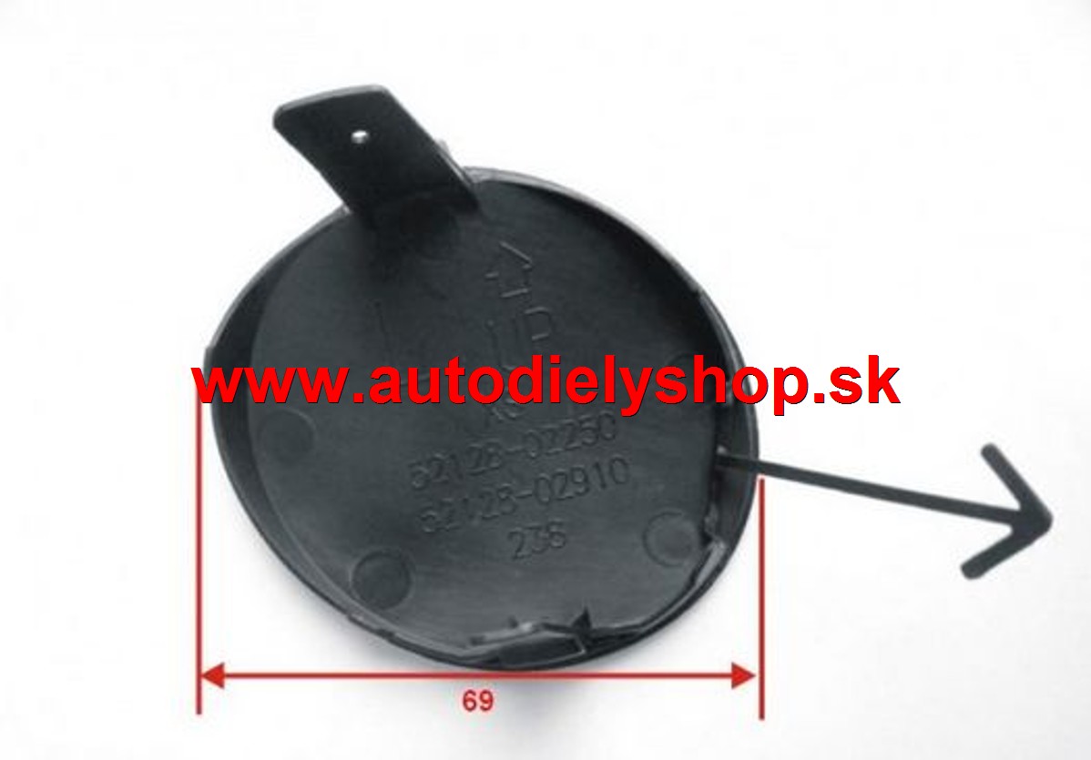 Toyota COROLLA 03/07- krytka otvoru ťažného háku v pred.náraz. ľavá 