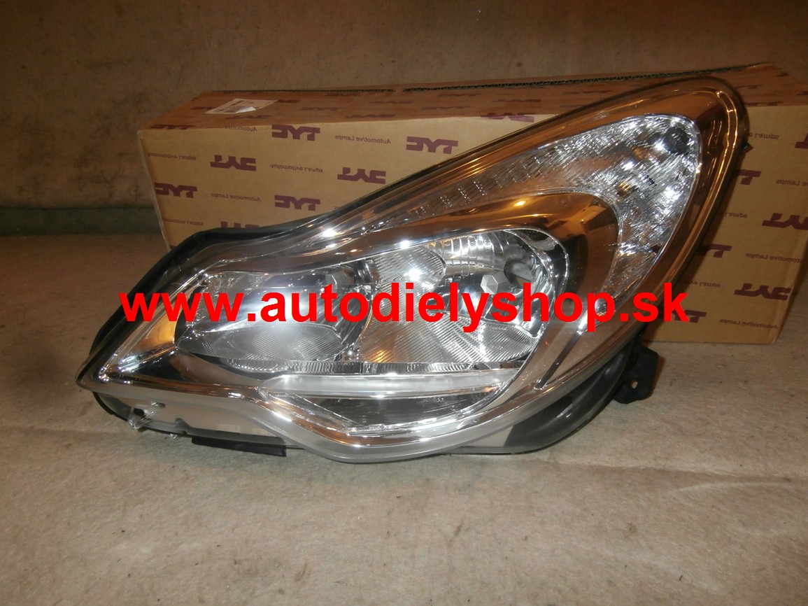 Opel CORSA D 01/11- predné svetlo H1+H7 el.s motorčekom ľavé /TYC/