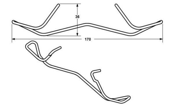 VW GOLF V KOMBI 09/05-09/10  pružina brzdového strmeňa predná