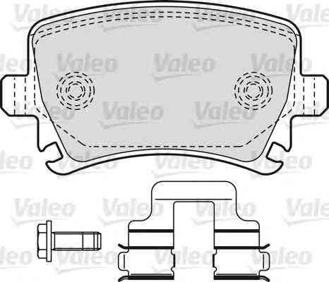 VW GOLF V 8/03- zadné platničky Sada / VALEO / 105mm