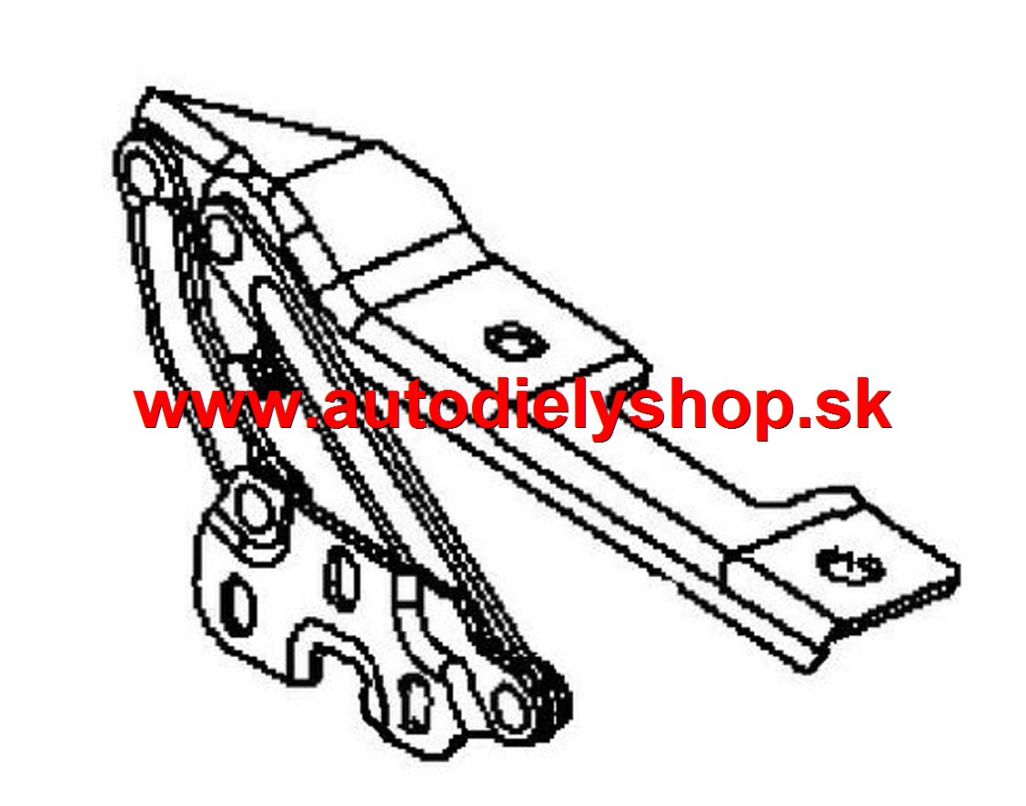 Opel ASTRA J 12/09- pánt prednej kapoty pravý ORIGINÁL