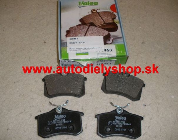 Seat IBIZA, CORDOBA 5/06-4/08 zadné platničky Sada / VALEO /