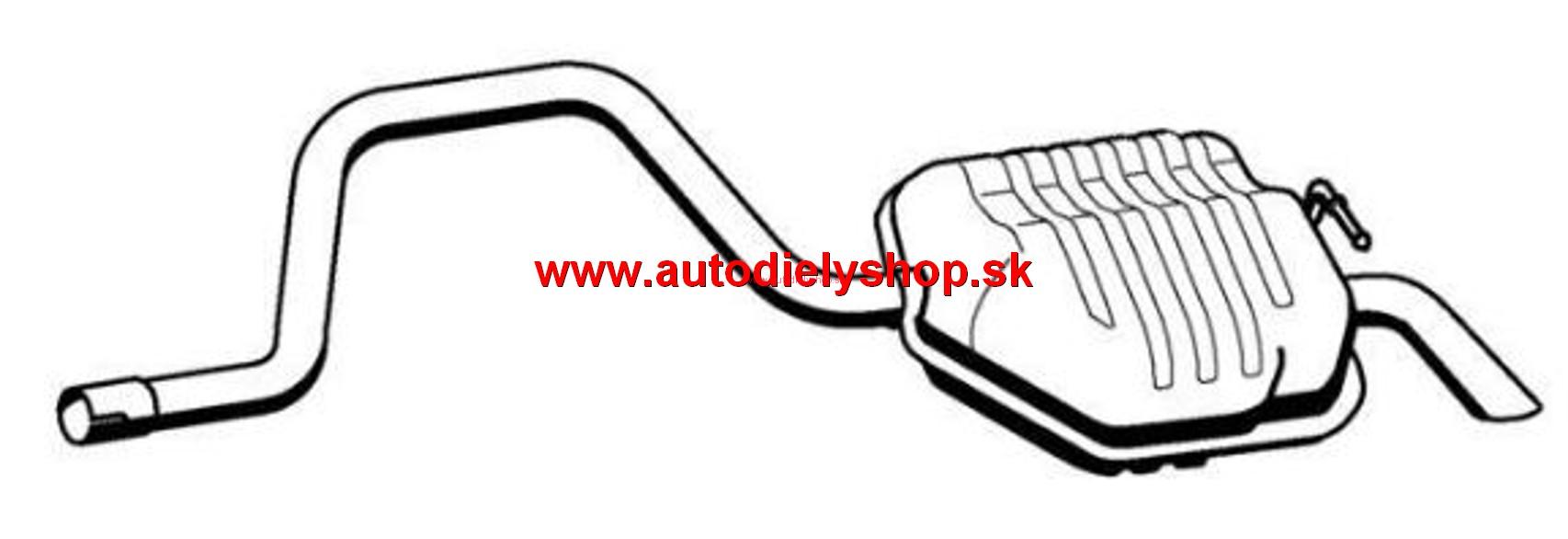 Ford MONDEO 3/93-9/96 koniec výfuku 1,8TD/65kw Sedan, Hatchback