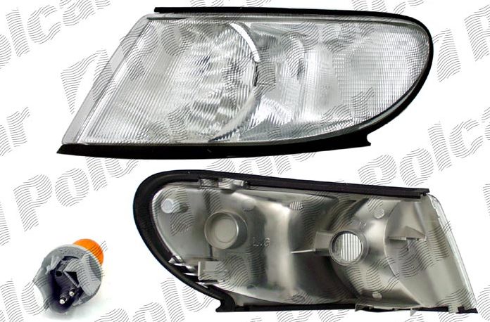 SAAB 9-3 02/98-08/03 predná smerovka biela ľavá  /TYC/