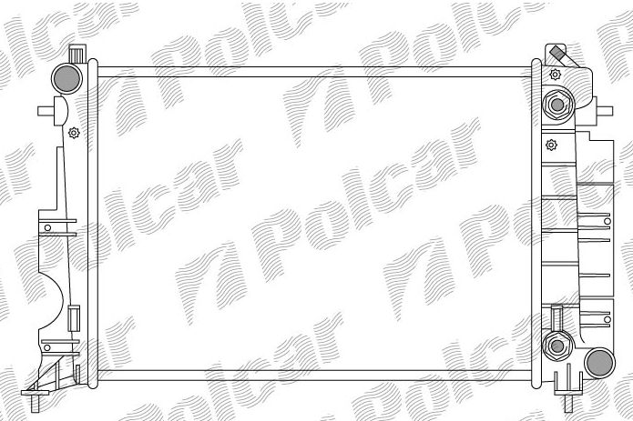 SAAB 9-3 02/98-08/03  chladič vody pre 2,0-2,0T-2,3
