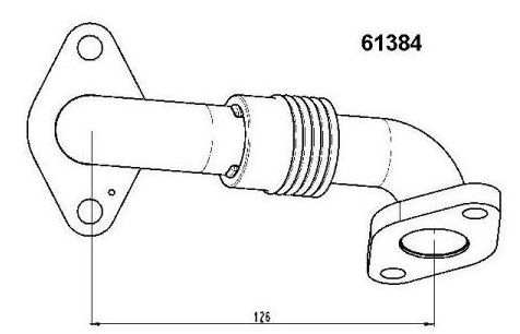 Seat ALTEA 6/04- potrubie AGR- ventilu /WAHLER/