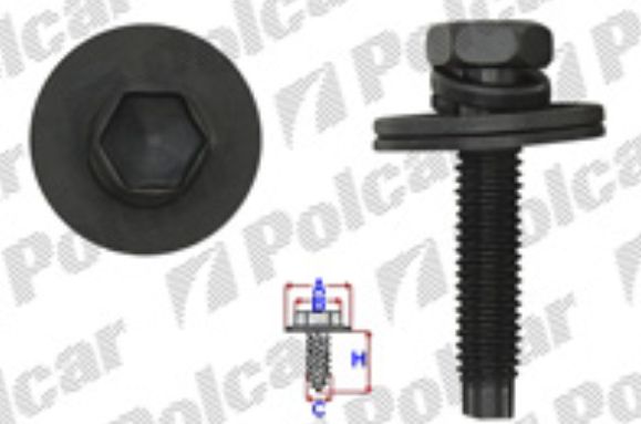 Toyota PRIUS 1/09-2012 šróby krytov pod motor 5 ks 