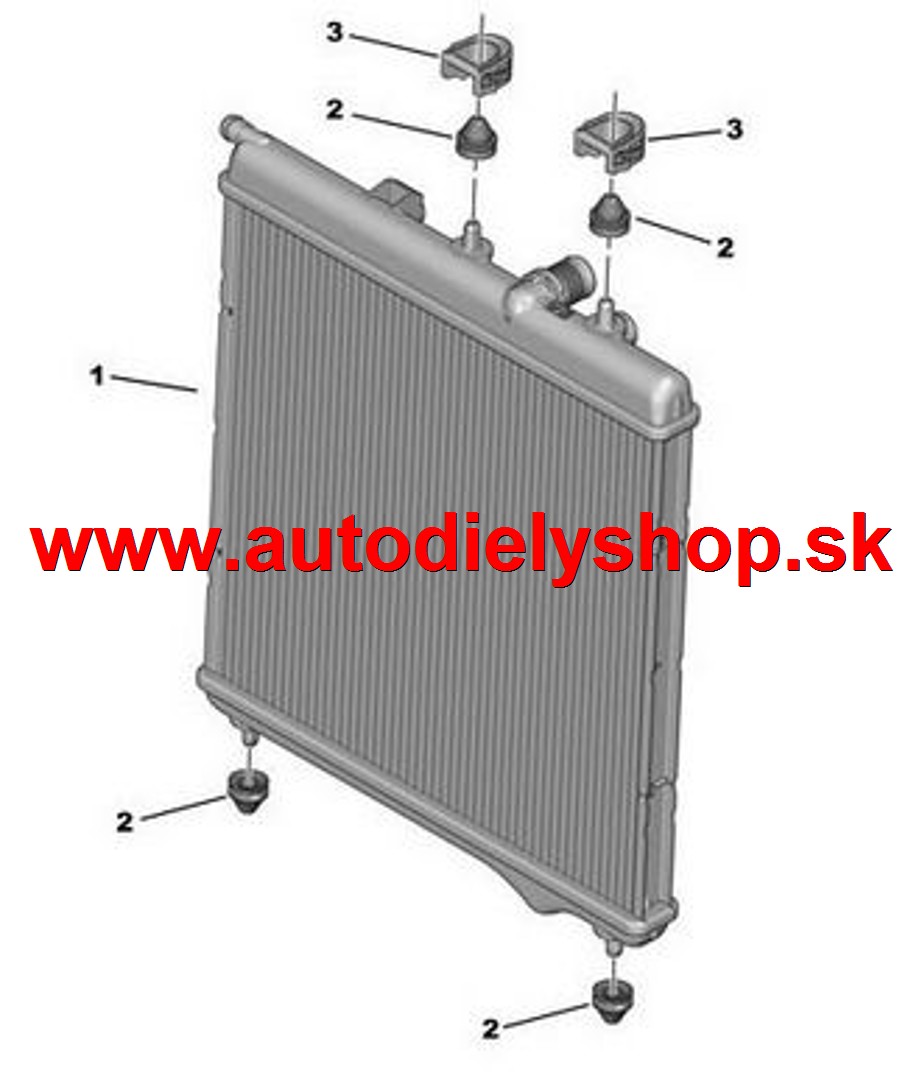 Peugeot 208 04/12- chladič vody / 1,4-1,6i/