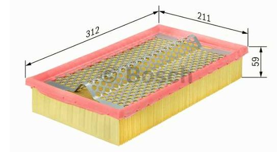 Seat ALHAMBRA 5/96-7/00 vzduchový filter /BOSCH/
