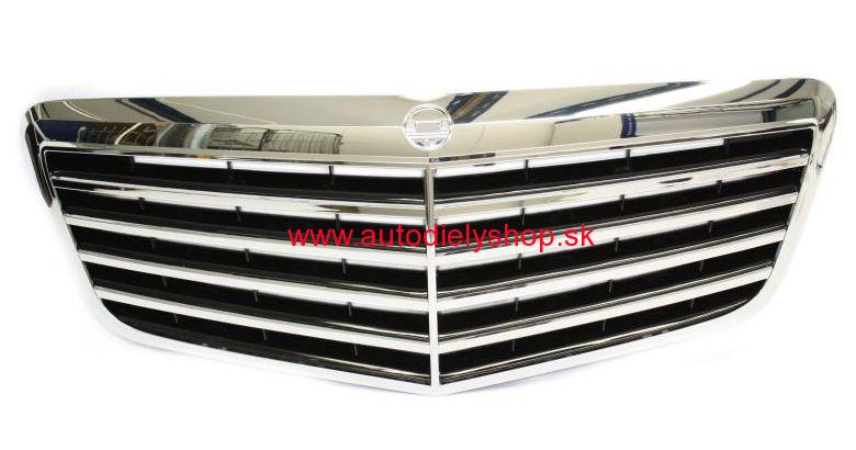 Mercedes W211 "E" 7/2006-3/2009 predná maska / strieborná /