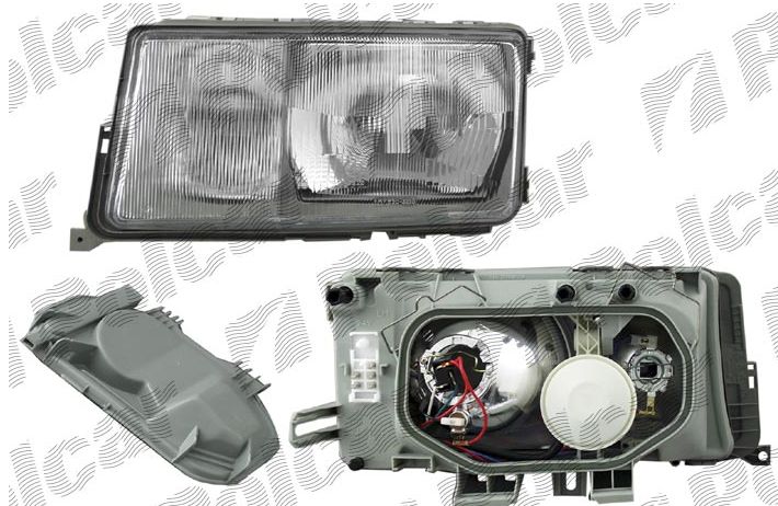 Mercedes W201 "190" 1/1983-5/93 predné svetlo H3+H4 pneumatické ľavé