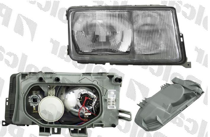 Mercedes W201 "190" 1/1983-5/93 predné svetlo H3+H4 pneumatické pravé