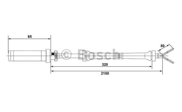 Mercedes SPRINTER 2/95-4/00 snímač počtu otáčok kolies predný /BOSCH/