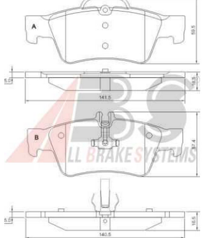 Mercedes W211 "E" 7/2006- zadné platničky Sada / A.B.S./