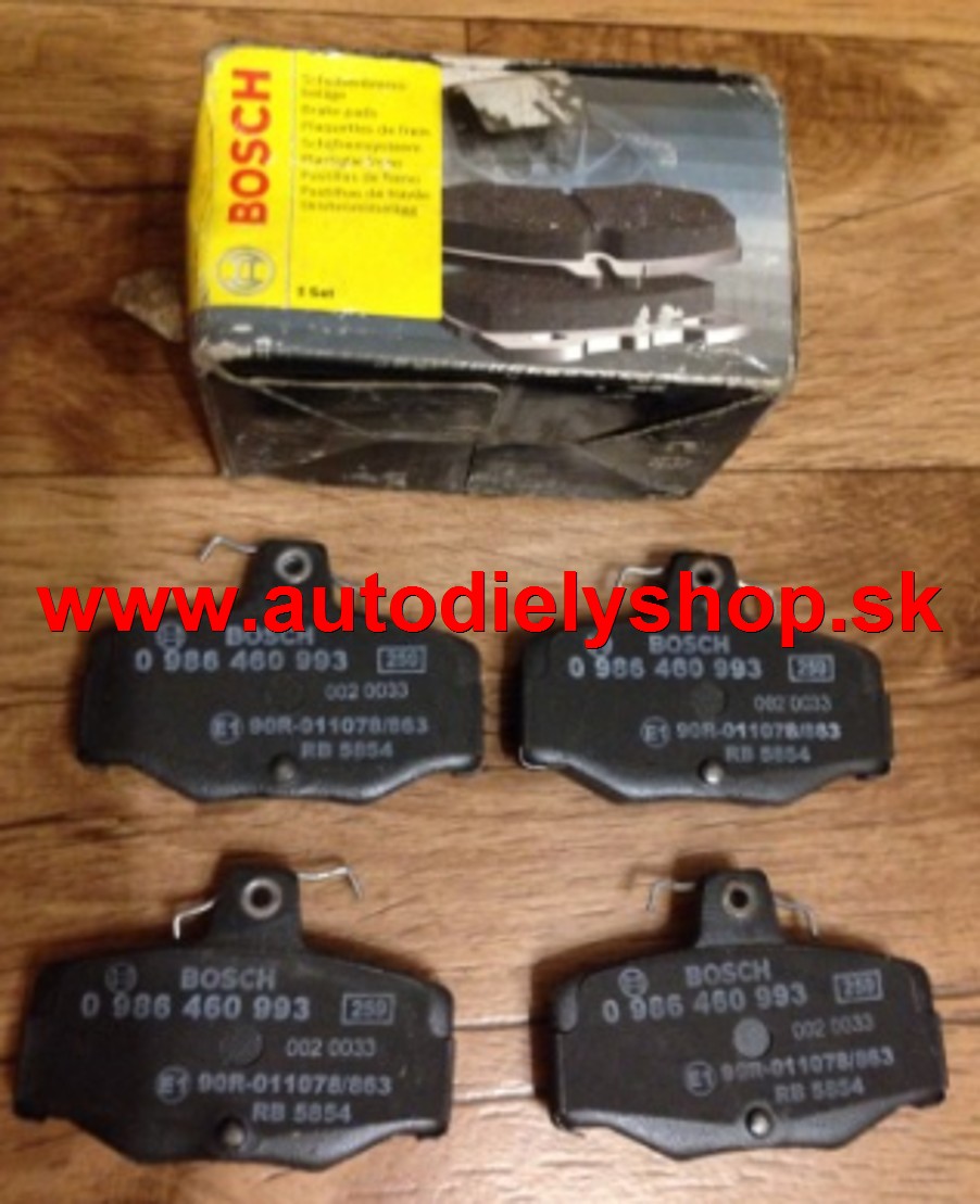Nissan PRIMERA P11 10/96-6/99 zadné platničky Sada/ BOSCH