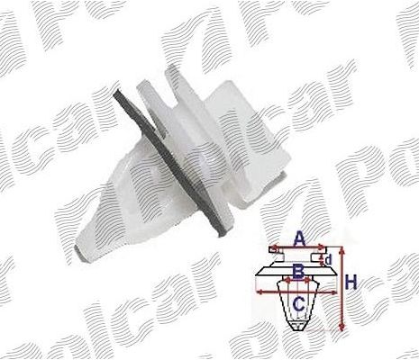 HONDA ACCORD 98-03- príchytky prahových líšt 5 ks