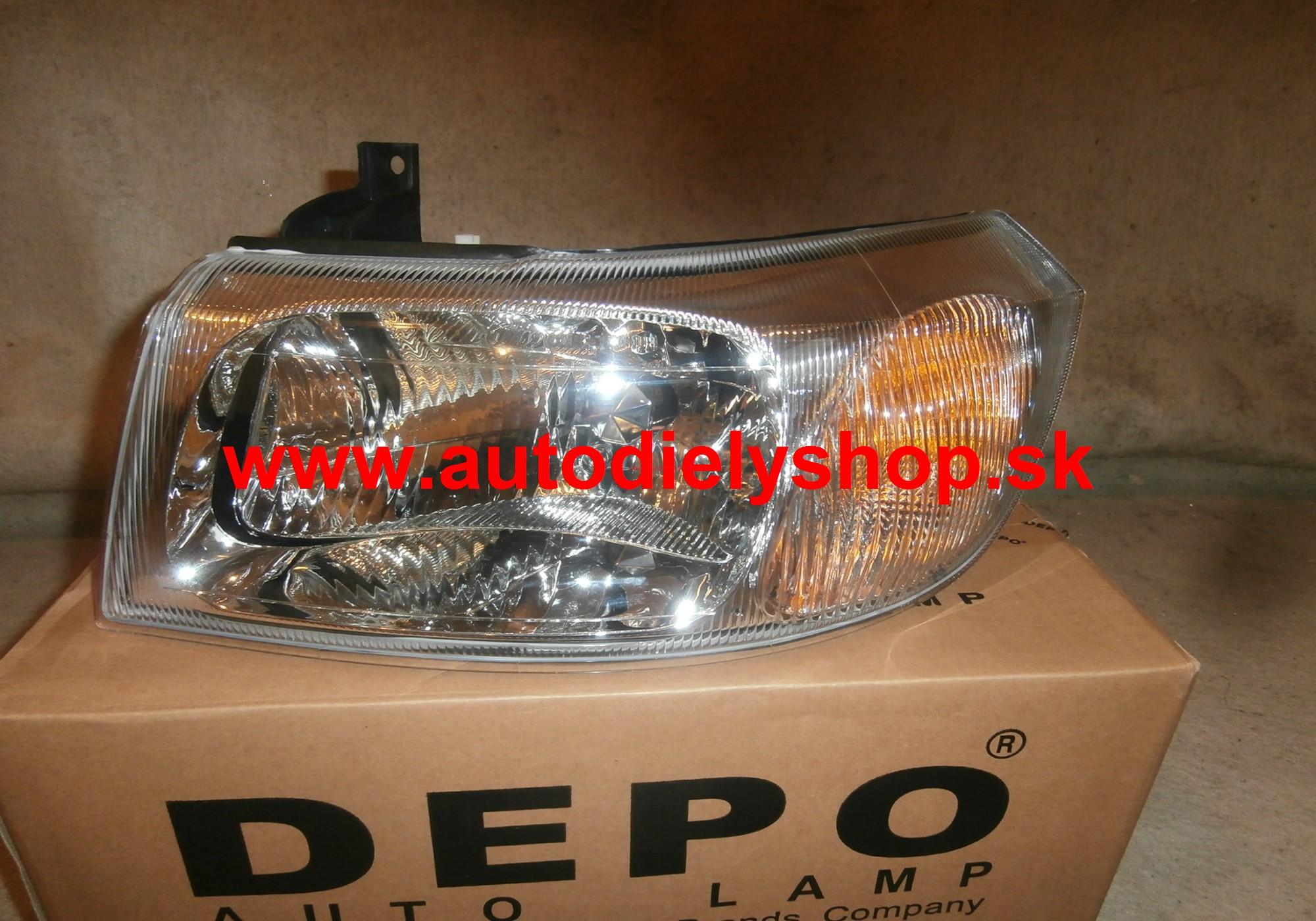  Ford Transit 00-06 svetlo H4 ľavé, strieborné