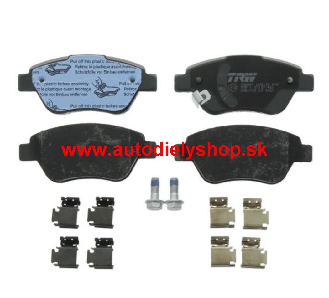 Opel CORSA D 06- predné platničky Sada / TRW / 122,9mm